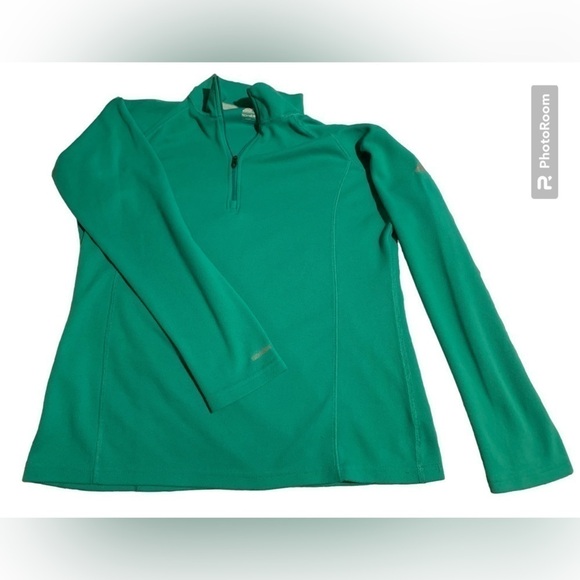 Eastern Mountain Sports Jackets & Blazers - Woman M ski layer 1/4 zip Eastern Mountain Sports tech wick green long sleeve